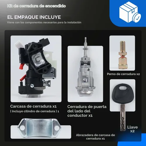 Vista 5 de 81905-2T040 Conjunto de Interruptor de Cerradura de Encendido con Cilindro de Cerradura de Puerta y Llaves Compatible con Kia Optima 2011-2015