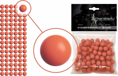 Vista 5 de . Pelotas de goma reutilizables para pistolas de paintball, 43 o 0.50 o 0.68 Cal