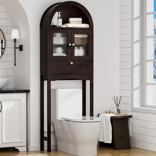 Vista 15 de Spurgehom Over Toilet Storage Cabinet, Bathroom Arch Organizer,Wood Madera