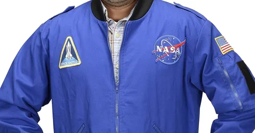 Vista 2 de Chaqueta de vuelo de astronauta de la NASA (azul)