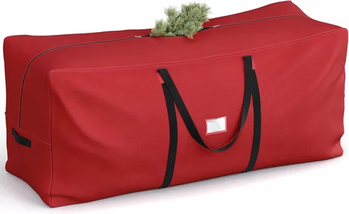 Vista 8 de SONGMICS Bolsa de almacenamiento para árbol de Navidad, hasta 9 pies, tela Oxford 600D resistente al desgaste, contenedor de almacenamiento