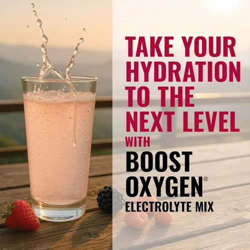 Vista 2 de Boost Oxygen Paquete de Hidratación de Próxima Generación Mezcla Súper de Electrolitos y Bicarbonato Respalda la Circulacion Saludable