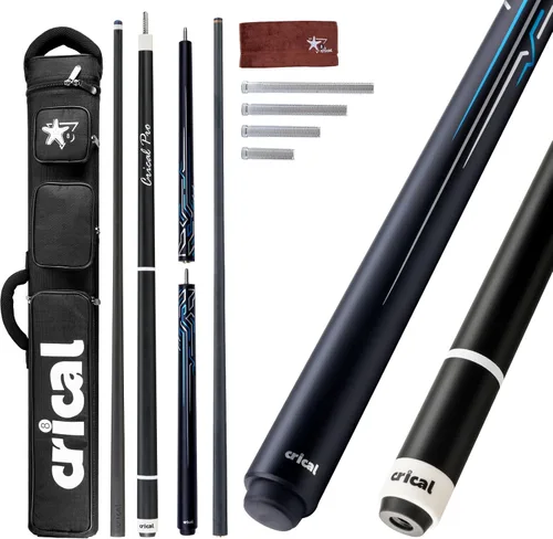 Vista 12 de CRICAL Carbon Fiber Pool Cue Set, Low Deflection, 3-Piece Break Jump Cue CL-01-CL-conjunto