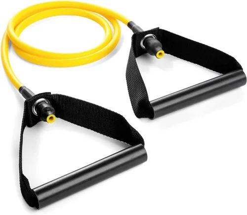 Vista 10 de Champion Sports Bandas de tubo de resistencia para hombres y mujeres, extra ligeras a súper resistentes - Banda de fitness duradera para Verde