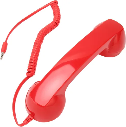 Vista 9 de Auricular de teléfono retro de 0.138 in, receptor de teléfono a prueba de radiación con micrófono, Hanset de teléfono celular para teléfonos móviles