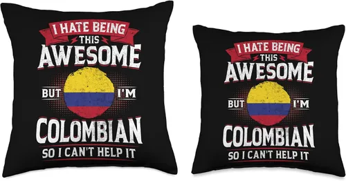 Vista 3 de 99 Gifts Colombian Fan T-Shirts & Jersey Colombia Being Awesome Colombians - Almohada para hombre y mujer, 16 x 16 pulgadas, multicolor
