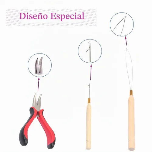 Vista 3 de Kit de herramientas de extensión de cabello, 3 piezas