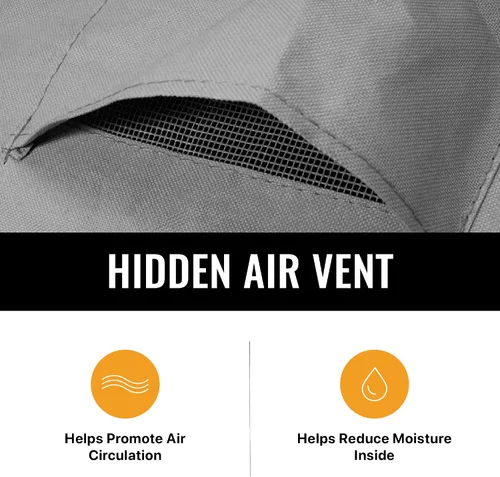 Vista 6 de Funda resistente para muebles de exterior – Fundas cuadradas y rectangulares impermeables con rejillas de ventilación – Funda de poliéster