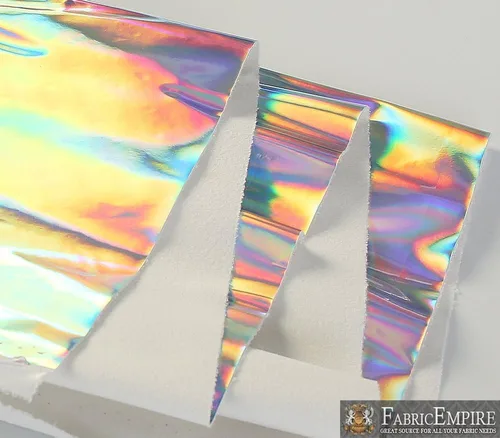 Vista 2 de Fabric Empire Espejo holográfico liso para tapicería de vinilo, tela brillante de 54 pulgadas de ancho vendido por The Yard