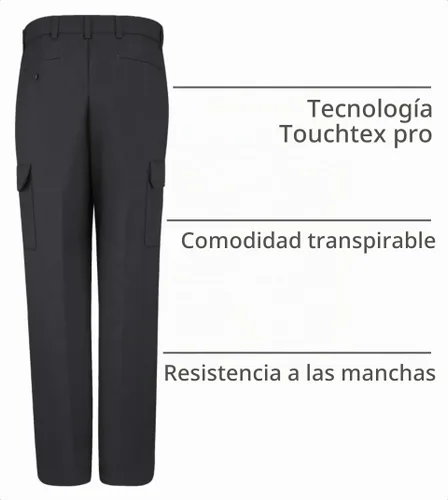Vista 4 de Pantalones cargo industriales Red Kap para hombre, resistente a las manchas, de calce relajado Negro