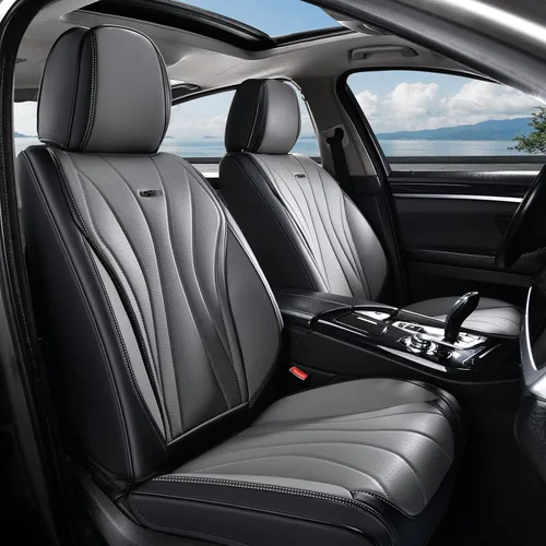 Vista 14 de Coverado Funda de asiento de automóvil, funda de asiento delantero para automóvil, protector de asiento de automóvil de cuero impermeable, fundas
