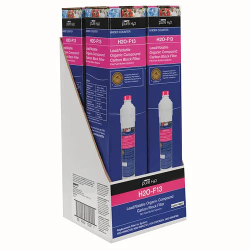 Vista 9 de Watts Premier H2O-F13 Cartucho de filtro de carbón de bloque LVOC Pure H2O de repuesto para sistemas de filtración de agua bajo encimera