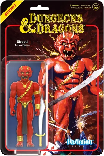 Vista 3 de Super7 Dungeons & Dragons Efreeti - Figura de acción de Dungeons & Dragons de 3.75 pulgadas con accesorio, coleccionables vintage y juguetes retro
