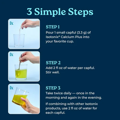 Vista 5 de Isotonix Calcium Plus de Market America proporciona al cuerpo una mezcla óptima de calcio, vitamina D3, magnesio, vitamina C y boro en una solución