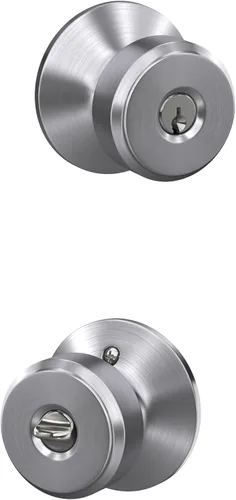 Vista 28 de SCHLAGE Pomo de bloqueo sin giro, latón antiguo (F170 ORB 609) (paquete de 2)