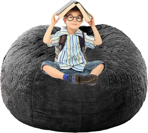 Vista 73 de BCU Funda para Silla Puf Ultra Suave Esponjosa de Piel Sintética Falsa Funda para Puf de Felpa Funda para Sillas de Sala de Estar para Adultos