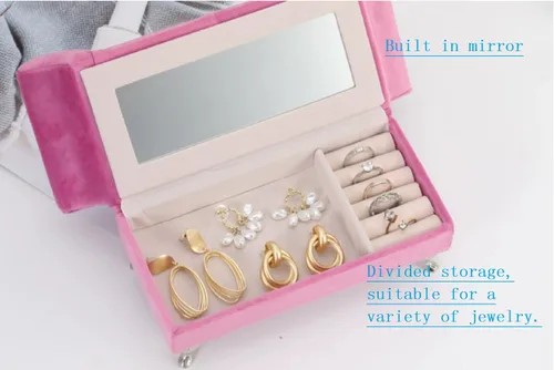 Vista 3 de fummo Adecuado para cajas de almacenamiento de joyas, muebles pequeños de simulación de estilo europeo, aretes, collares, anillos, cajas