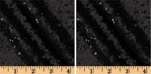 Vista 5 de Glitz Sequin & Stretch Mesh Black, Fabric by the Yard