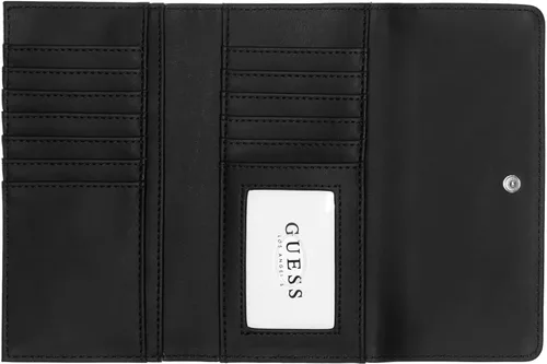 Vista 3 de GUESS Bolso de mano Ellison Slim con logotipo para mujer, Estampado negro floral