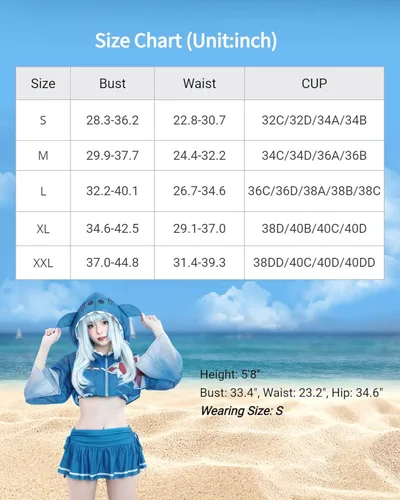 Vista 6 de Nuoqi Venti Cosplay Genshin Traje de baño Nilou Cosplay Anime Traje de baño