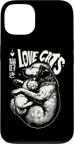 Vista 7 de Golden Retriever Dog Loves Cats Cuddle Art Case for iPhone 16