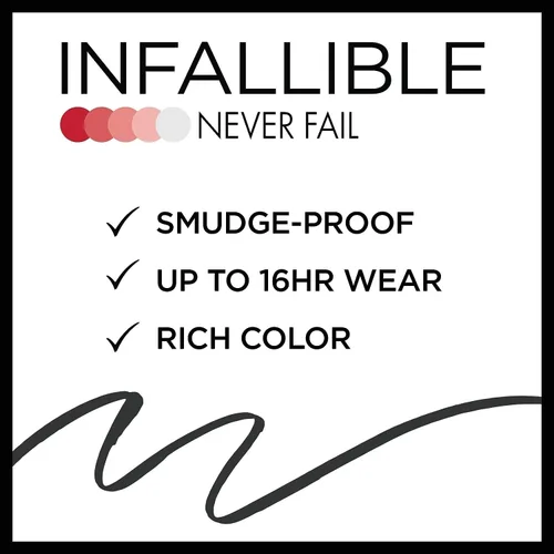 Vista 3 de Delineador infalible nunca falla L'Oréal Paris, Negro