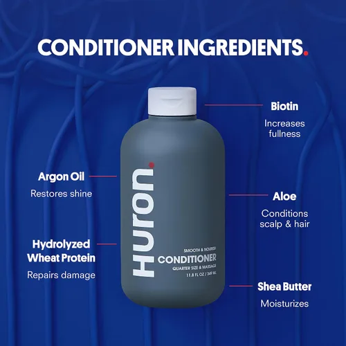 Vista 8 de Huron Champú + acondicionador para todo tipo de cabello; paquete de 2