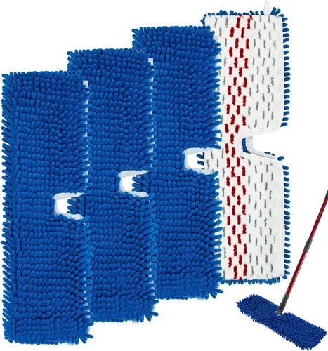 Vista 8 de Paquete de 4 cabezales de repuesto para trapeador Ocedar Hardwood Floor'n More 3-Action Flip Mop, repuestos de cabezales de trapeador para uso seco