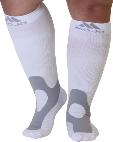 Vista 11 de Mojo A601R - Calcetines de compresión médica para mujeres y hombres, 20-30 mmHg, hasta la rodilla para dolor y circulación de venas, A601R