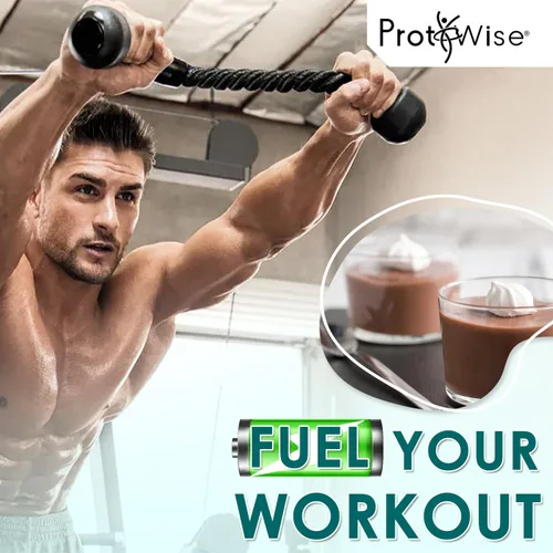 Vista 6 de ProtiWise Batido y pudín alto en proteínas 0.55 onzas de proteína, baja en grasa, baja en calorías, baja en azúcar Dieta KETO sin gluten