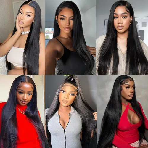 Vista 6 de Extensiones de cabello humano lacio 100% sin procesar de 22, 24, 26, 28 pulgadas, extensiones de cabello humano virgen brasileño, color natural