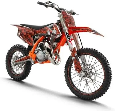 Vista 4 de 1998-2001 SX 65 Flaming Gearhead Orange Senge Graphics Base Kit Compatible con KTM