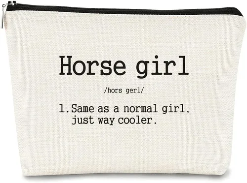 Vista 6 de BARPER Bolsa de maquillaje Hey Girl Horse con gafas de sol Hey Farm Flowers bolsa cosmética bolsa de maquillaje mejor idea de regalo para amantes
