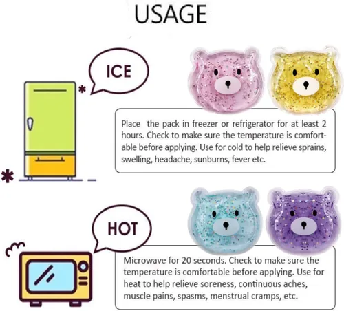 Vista 7 de Boo Boo - Bolsas de hielo frío y caliente para aliviar el dolor, bolsas de almuerzo, bolsas de hielo, paquete de hielo de gel reutilizable