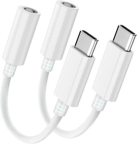 Vista 9 de Seulliya Adaptador USB C a conector de auriculares de 0.138 in para iPhone 15/16 Pro/Max, adaptador DAC de audio de alta resolución, convertidor