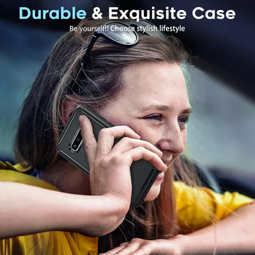 Vista 6 de LeYi Funda compatible con Galaxy S8 Plus: funda de protección 3 en 1 de cuerpo completo a prueba de golpes, de goma, resistente, resistente, a