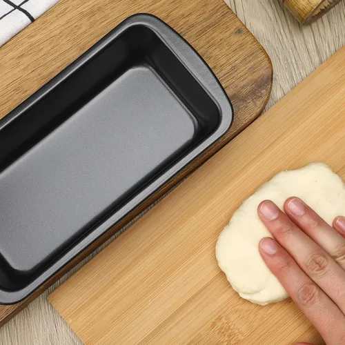 Vista 4 de Patelai Paquete de 4 moldes pequeños para hornear pan, antiadherentes, bandeja rectangular para hornear, molde para tostadas