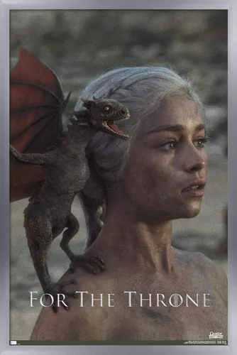 Vista 11 de Trends International Juego de tronos - Póster de pared Daenerys Targaryen, 14.725 x 22.375 pulgadas, versión enmarcada de madera de granero Versión
