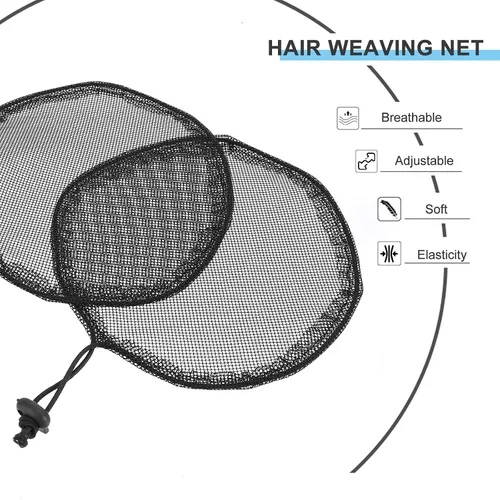 Vista 3 de Lurrose 8 gorras de peluca de malla elástica para el cabello, gorras elásticas con forro para pelucas, gorra de malla elástica y ajustable