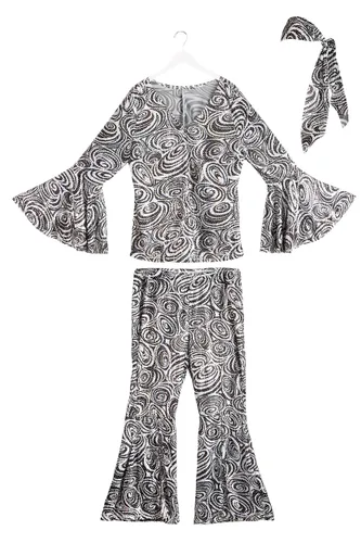 Vista 8 de Disfraz Foxy Lady Disco para mujer talla extra Multicolor