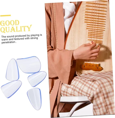 Vista 7 de Pipa Nails - Protectores de dedos, 5 unidades, accesorios ligeros de policarbonato Pipa para Guzheng, rendimiento y práctica de laúd de 0.77 x 0.54