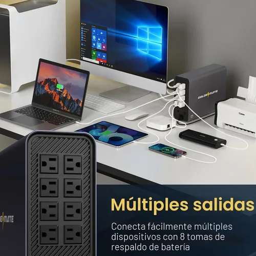 Vista 2 de GOLDENMATE Batería de reserva y protector de sobretensiones de batería de Gris