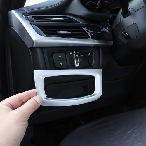 Vista 3 de ABS plástico coche interruptor decoración marco ajuste accesorios para BMW X5 f15 2014-2018 (cromo)