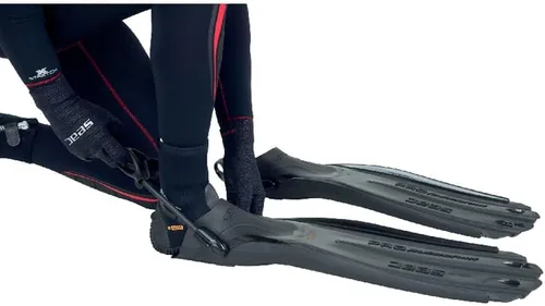 Vista 6 de SEAC Propulsion S - Aletas de buceo de tacón abierto con correa de honda y bolsillo anatómico para el pie