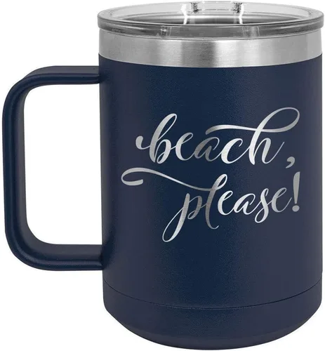 Vista 19 de Taza de café de 15 oz con tapa superior deslizante, taza de café de viaje aislada Ideas de regalo de cumpleaños o Navidad de mujeres o hombres
