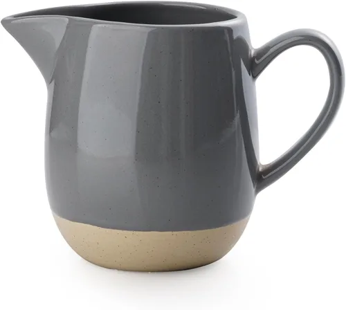 Vista 11 de famiware Milkyway Cremera de 13 onzas con asa, jarra de cerámica para café/leche/salsa/servir/ensalada, dispensador de gres para jarabe de arce