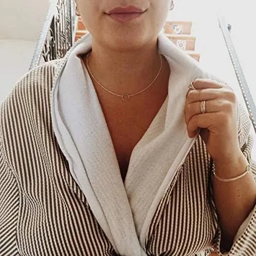 Vista 3 de Collar de perlas de la amistad, collar con colgante de círculo de perlas de elefante de la suerte para mujer, tarjeta