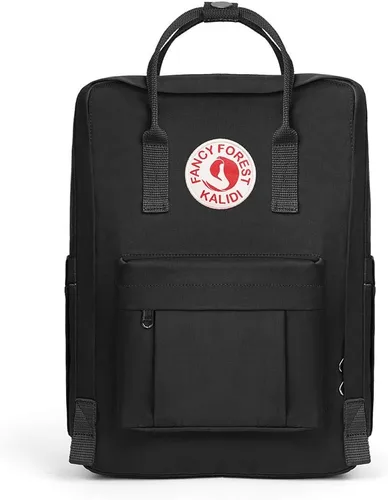 Vista 10 de KALIDI Mochila casual para laptop de 15 pulgadas, mochila clásica para campamento, viajes, exteriores, cuadrada, mochila para universidad, Verde