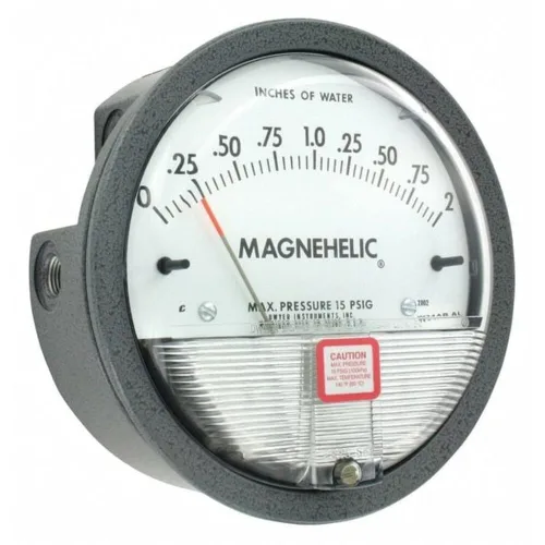 Vista 6 de Dwyer 2000-0 Medidor de presión diferencial Magnehelic, 2000: 0-0.5" WC