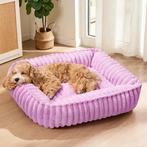 Vista 13 de Cama para perros pequeños, cama calmante para gatos de interior Gris